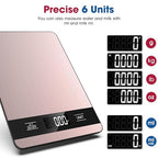 Mik-Nana Food Scale, 11lb Digital Kitchen Scale with LCD Display 6 Units Tare Function, Stainless Steel Weight Grams and Ounces for Baking, Cooking and Meal Prep (Batteries Included)