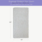 Bigacogo Chunky Knit Throw Blanket for Couch, 40x80 inches, 100% Hand Knitted with Thick Jumbo Chenille Yarn, Cozy Soft Large Rope Knot Cable Crochet Blankets for Sofa Bed Living Room, White