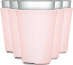 TahoeBay Blank Pint Glass Sleeves, Beer Coolers, 6-Pack, Blush | Insulating Foam Cooler, 16oz Collapsible Tapered Beverage Holder, Bar Cup Insulator for Transfer Vinyl, HTV, Sublimation, DTF