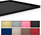 Hubulk Dog Feeding Mat,100% Waterproof Food Grade Silicone Pet Food and Water Bowl Placemat,Dishwasher, High Raised Edge to Prevent Spills,Nonslip Tray to Stop Messes on Floor (24"x16"x0.5", Black)