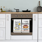 Funny Kitchen Towels and Dishcloths Sets of 4 Kitchen Towels with Sayings Cheese Bundts Absorbent Drying Tea Dish Towel for Cooking Baking Home Decorations,16 x 24 Inch