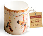 Maison d' Hermine Coffee Mug with Handles Tea Cups (12 Ounce, Pack of 1) | Fine Bone China Coffee Mugs for Hot Beverages Cappuccino Latte Home Restaurant Hotel Spring Summer -Ibiza - Beige - Feather