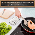 Ceramic Spoon Rest for Stove Top, Large Spoon Holder for Kitchen Counter, Coffee Spoon Rest, Heat-Resistant Cooking Utensil Rest, Modern Kitchen Decor, Set of 2