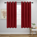 Easy-Going Blackout Curtains for Bedroom, Solid Thermal Insulated Grommet and Noise Reduction Window Drapes, Room Darkening Curtains for Living Room, 2 Panels (52x46 in,Christmas Red)