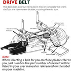 585416MA Snowblower Auger Drive Belt 1/2" x 38" for Murray 585416 265-524 EHP-198548 LG48-380 MT58541 Cub Cadet MTD Troy-Bilt 954-0282 954-0275 Ariens Snapper 07200021(2 Pcs)