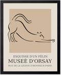 Poster Master Vintage Poster - Retro Minimalist Print - Gift for Artist, Housewarming - Cat, Line Drawing, Sketch, Abstract - Wall Decor for Living Room, Bedroom, 11x14 Black Framed