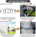 COBIZI 13x26 Pop Up Canopy with 6 Sidewall,Heavy Duty Canopy UPF 50+ All Season Wind Waterproof Commercial Outdoor Wedding Party Tents for Parties Canopy Gazebo with Roller Bag(13 x 26 ft White)