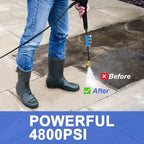Electric Pressure Washer 4800 PSI 4.0 GPM Power Washers Electric Powered with 33ft Pressure Hose, 4 Nozzle and Foam Cannon, Powerwashers for Home, Cars, Patio, Navy Blue