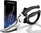 Heavy Duty Poultry Shears - Kitchen Scissors for Cutting Chicken, Poultry, Game, Meat - Chopping Vegetable - Spring Loaded