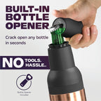 Asobu Frosty Beer Holder 2 Go Vacuum Insulated Double Walled Stainless Steel Beer Can and Bottle Cooler with Beer Opener, Bpa Free, Fits Standard 12oz Bottles & Cans, Gift for Beer Lovers