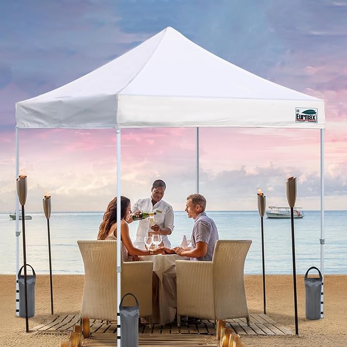 Eurmax USA Weight Capacity 112 LBS Extra Large Pop up Gazebo Weights Sand Bags for Pop up Canopy Tent Pergola Outdoor Instant Canopies,Sand Bags Without Sand, 4-Pack,(Gray)