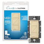 Lutron Caseta Original Smart Dimmer Switch (Lutron Smart Hub Required), for LED Lights, 150 Watt, Single-Pole/3-Way, No Neutral Required, PD-6WCL-IV 6-PACK, Ivory, 6 Pack