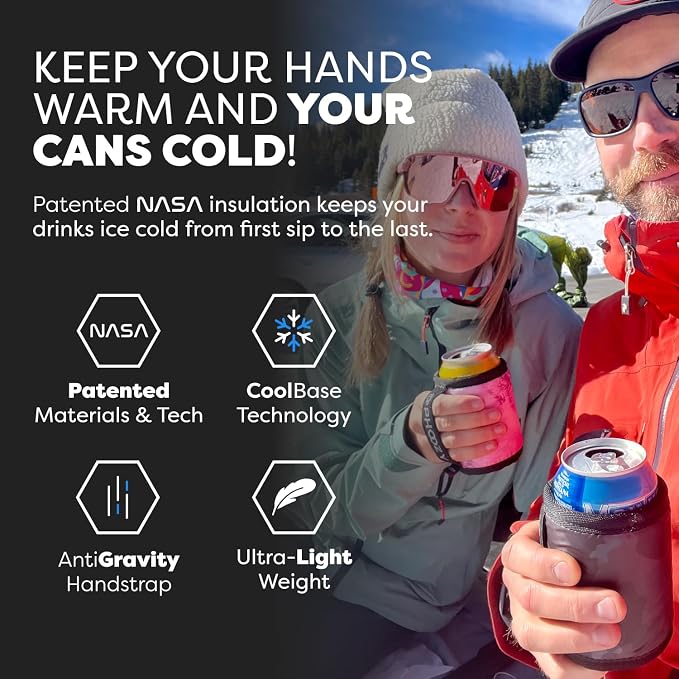 PHOOZY Insulated Can Cooler for Tall 16 oz Cans - Patented Drink Sleeve with NASA-Inspired Technology - Keeps Beer, Soda & Sparkling Water Cold Longer - Lightweight Outdoor Can Holder - Black Camo