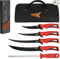 KastKing Intimidator Bait Knife and Filet Knives, Fishing Gifts, 6-Piece | G4116 German Stainless-Steel Blades, Non-Slip Handle, Corrosion-Resistant, Fresh or Saltwater, Great Fishing Gear