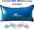 LIBERECOO 4'x15' Pool Pillows for Above Ground Pools, winterize Closing kit Winter Pool Pillow.Super Durable & Strong Cold Resistant Easy Centering,2 Ropes Included