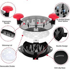 Chicken Shredder Tool Twist Large Chicken Breast Shredder Tool-Meat Shredder Meat Masher for Chicken Ground Beef Pork with Up-grated Stainless Steel Spikes Kitchen Gadgets Essentials (Red&Black)