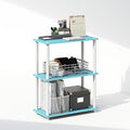 Furinno Turn-N-Tube 3-Tier Multipurpose Compact Display Rack, Shelving Unit, Bookcase, Light Blue/White
