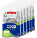 Dixie To Go Paper Coffee Cups With Lids, 16 oz, 108 Count (6 packs of 18 cups), Disposable Insulated Paper Cups for On-The-Go Hot or Cold Beverages
