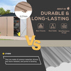 U-MAX Storage Shed 14x12 Outdoor Shed, Large Metal Outside Storage Garden Sheds & Outdoor Storage Shed Clearance, 12x14 Tool Shed Outdoor Storage Lockable for Backyard, Patio and Outside Use in Gray