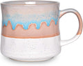 Bosmarlin Large Ceramic Coffee Mug, Big Tea Cup, 7 Colors to Choose, 21 Oz, Dishwasher and Microwave Safe, 1 PCS (White)