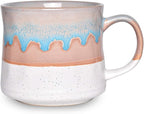 Bosmarlin Large Ceramic Coffee Mug, Big Tea Cup, 7 Colors to Choose, 21 Oz, Dishwasher and Microwave Safe, 1 PCS (White)