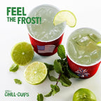 Steel Chill Cups 16 oz. Reusable Party Cups, Patriotic Red, 12 Count | Made in USA from Steel these durable cups chill fast & keep your drink cold for longer, 100% recyclable for sustainablity