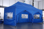 COBIZI 10x20 Pop Up Canopy with 6 Sidewall,Heavy Duty Canopy UPF 50+ All Season Wind Waterproof Commercial Outdoor Wedding Party Tents for Parties Canopy Gazebo with Roller Bag(10 x 20 ft White)