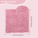 Locker Rug school girl rugs Carpet Chenille 100% Microfiber Locker Carpet with Non Skid Backing Locker Decorations (Pink, 10X10)
