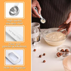 2 Pcs 1/2 Tablespoon Measuring Spoon - Stainless Steel Teaspoons (7.5ml) Coffee Scoop and Tablespoon Measuring Spoon - Metal Kitchen Gadgets for Cooking and Baking
