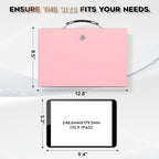 xydled Fireproof Document Box with Key Lock, Fire Safe Box, Pink | Fire and water resistant lock box for documents, passports, cash and valuables, keeping secure at home, 12.8 x 8.5 x 4.5 Inch