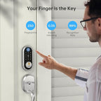Smart Deadbolt, SMONET Fingerprint Electronic Deadbolt Door Lock with Keypad-Bluetooth Keyless Entry Front Door Digital Keypad App Control, Ekeys Sharing, App Monitoring Auto Lock for Homes and Hotel
