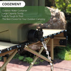 COOZMENT 3.2 Gallon/5 Gallon Water Containers with Spigot, BPA Free Water Jug, Military Green Water Tank, Multifunction Water Storage Containers for Camping Outdoor Hiking,Emergency Storage
