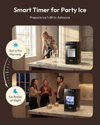 EUHOMY 2.4" Ice Ball Maker Countertop, 2Pcs Ready in 60Mins, 48Pcs/Day, 8H Timer, Self-Cleaning Sphere Ice Maker Machine with Crystal Clear Ice, Round Ice Cube Maker for Whiskey & Bourbon