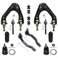 Detroit Axle - 12pc Front End Suspension Kit for 90-93 Honda Accord, Upper Control Arms Lower Ball Joints Tie Rods Sway Bars Boo