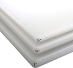 Winco 18" x 24" White Heavy-Duty Plastic Cutting Board (Set of 6) | Dishwasher safe, Stain resistant, Minimizes dulling, Great for Charcuterie, Cheese, Appetizers and Buffet Displays