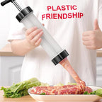 Sausage Stuffer - Homemade Manual Sausage Maker, Fast Meat Filling Machine, Food Grade Kitchen Sausage Stuffer Tool for Household Use (3 Stuffing Tubes)