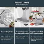 Camic Electric Meat Grinder - 300W Sausage Stuffer for Home Kitchen Use Meat Mincer with Stainless Steel 3 Plates, 1 Blade, Sausage Tube, Kubbe Maker (Sliver)