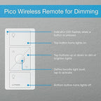 Lutron Caseta 3 Way Smart Dimmer Switch Kit, w/ Wireless 3 way Pico Remote and Bracket, Light Switch for LED Lights, No Neutral Required, P-PKG1WB-WH