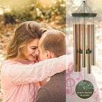 ASTARIN Personalized 20th 50th Anniversary Wind Chime, Happy Anniversary Wedding Valentine's Day Gift for Wife Husband Men Women Sister, Golden Keepsake Decorations for Parents Couples
