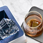 Clear Ice Cube Maker Silicone - Crystal Clear 2 Inch Ice Cube Tray,10 Large Ice Cubes Mold for Whiskey and Cocktail