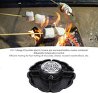 Smores Maker Tabletop Indoor Kit, Indoor Roaster, Flameless Electric Maker & Fondue Pot with Detachable Tray & Roasting Sticks, for Night Fun Kids Family