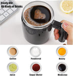 Self Stirring Mug,Rechargeable Auto Magnetic Coffee Mug with 2Pc Stir Bar,Waterproof Automatic Mixing Cup for Milk/Cocoa at Office/Kitchen/Travel 14oz Best Gift - Black
