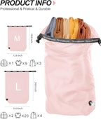 Travel Laundry Bag, Pump Free Vacuum Storage Bag Reusable Compression Dirty Clothes Travel Bag Waterproof Wet Dry Bags Large Capacity Space Saver Bags Camp Clothes Organizer (1 Pcs)(Pink, M)