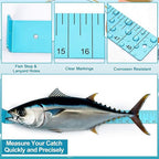 Zonon 2/15" x 2" x 48" Fish Measuring Board Anodized Aluminum Fish Ruler Blue Corrosion Resistant Boat Measuring Tool for Fishing Competition Fresh and Salt Water