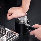 IKAPE Coffee Products, 58mm Coffee Distributor & Hand Tamper, Adjustable Depth Espresso Distributor Fits All 58mm Espresso Portafilter(Silver))