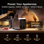 EF ECOFLOW Portable Power Station DELTA 3 MAX Plus with 400W Solar Panel, 3000W Max Output, Fast 0–80% Recharge in 64mins, Reliable Home Backup & RV Camping