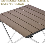 Grope Portable Camping Table,Aluminum Folding Beach Table (Coffee-S) | Portable & Easy to Carry, With Carry Bag for Camping, Prefect for Outdoor, Picnic, BBQ, Cooking, Festival, Beach, Home Use