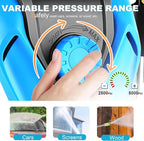 5000PSI Pressure Cleaner Power Cleaner with 33FT Hose, 4 Nozzle and 500ML Foam Cannon, Cleaner Machine for Home, Car Washing, Fence Cleaning, Patio