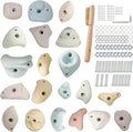 Premium Resin Rock Climbing Holds for All Ages, Large Training Rock Climbing Wall Grips Indoor/Outdoor, Rock-Like Texture Climbing Wall with Mounting Hardware