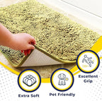 Muddy Mat® Original Dog Door Mat for Muddy Paws, Super Absorbent Microfiber, Non-Slip Washable Pet Rug, Quick Dry Chenille Entryway Carpet, Machine Washable Indoor Outdoor mat, Yellow 24"x60"
